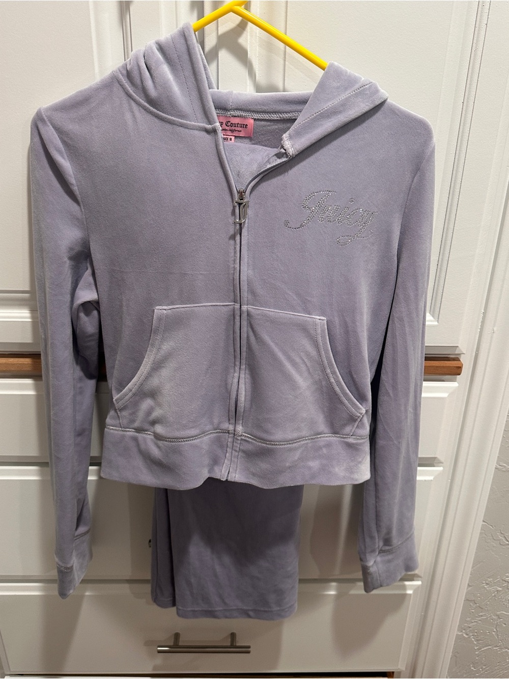 Juicy Couture Velour Tracksuit Set – Lilac Purple – Women's Medium 2pc